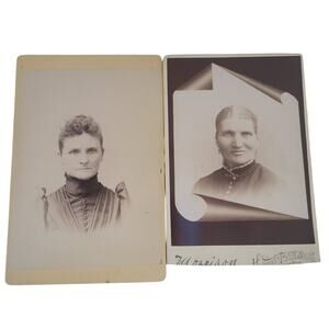 Antique Cabinet Card Photos Lady Portrait Victorian‎ Ephemera Lot